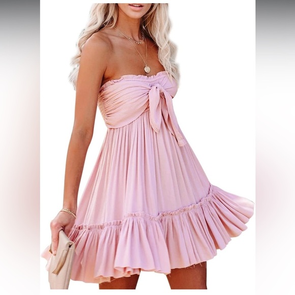 New pink strapless dress - Picture 1 of 5